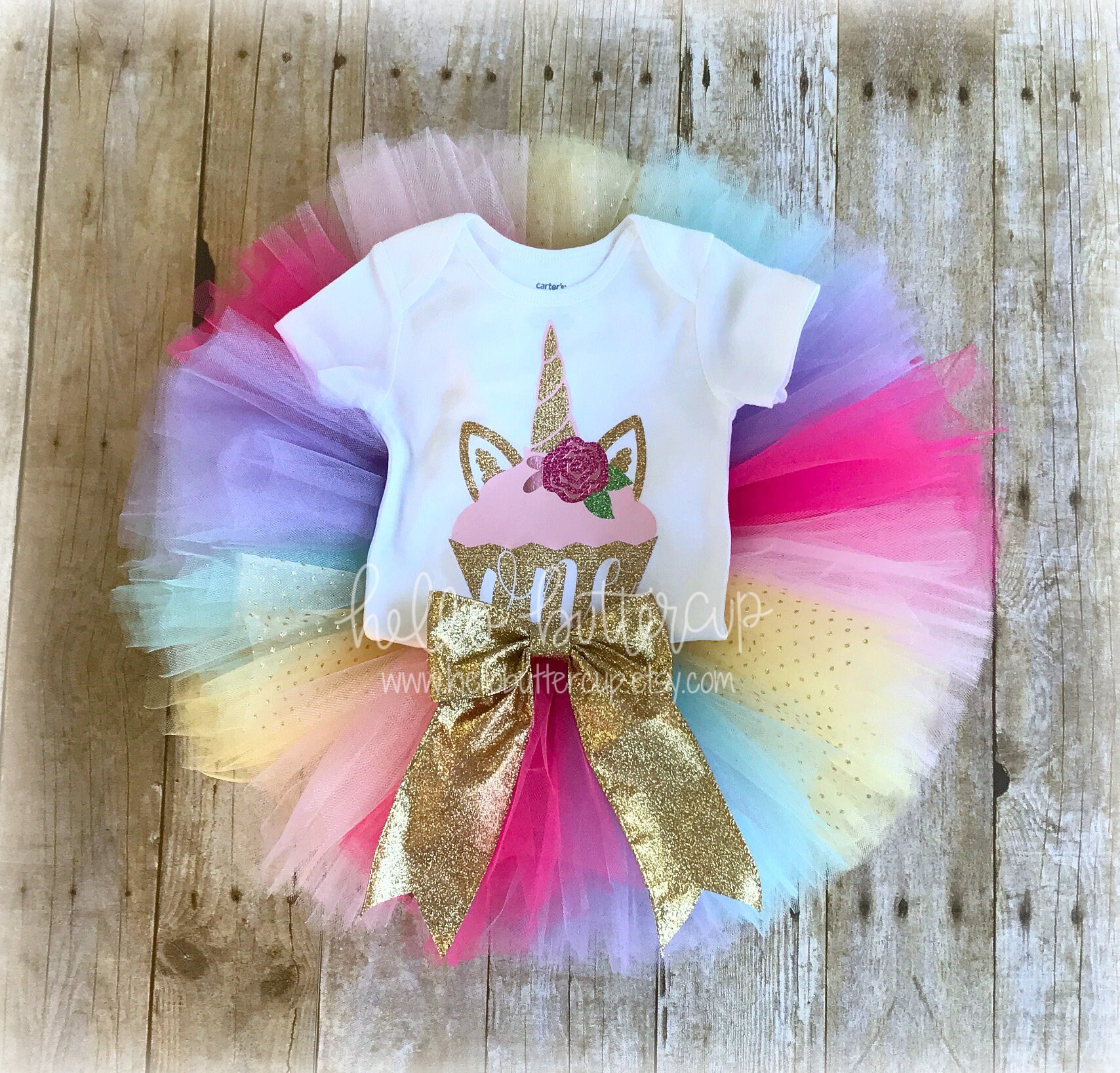 Baby girl first deals birthday unicorn outfit