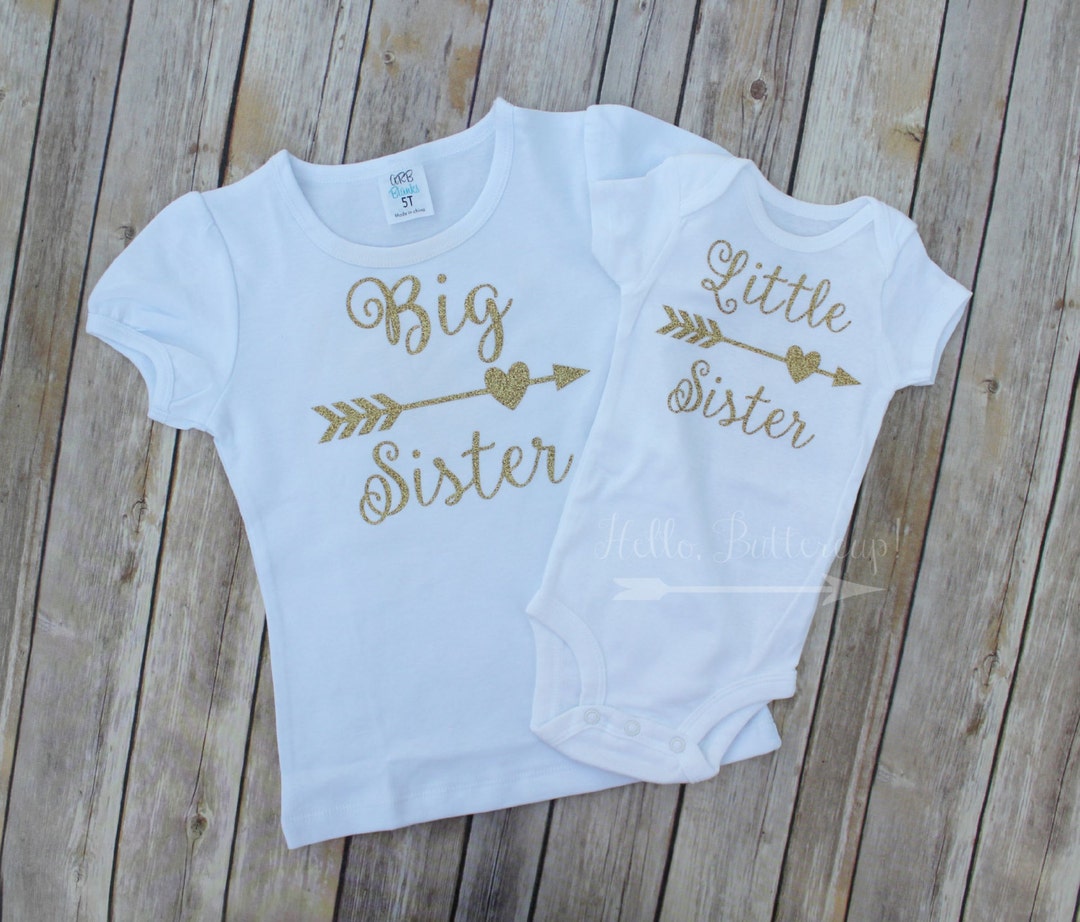 Big Sister Shirt Little Sister Bodysuit Matching Sister Set - Etsy Canada
