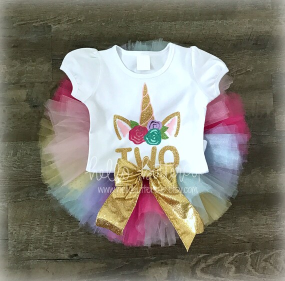 unicorn 2nd birthday outfit