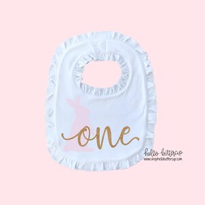 First birthday bib, Bunny first birthday, cake smash bib, First birthday outfit girl, 1st birthday outfit, birthday bib, Some bunny is one