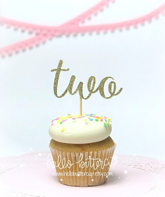 Segundo topper de pastel de cumpleaños topper de cupcake | Etsy México
