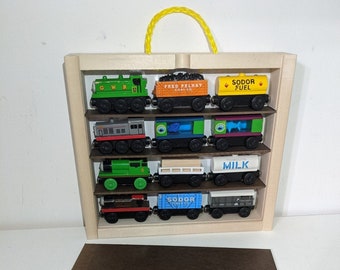 Train Rack Box - Thomas Train Wooden Storage Tote Accessory Case