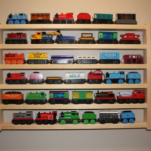 Train Rack Basic Thomas the Tank Wooden Train Display and Storage Wall Rack image 1