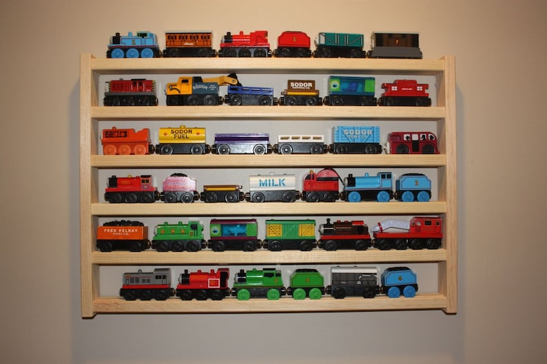 Train Rack Basic Thomas the Tank Wooden Train Display and Storage Wall Rack image 1