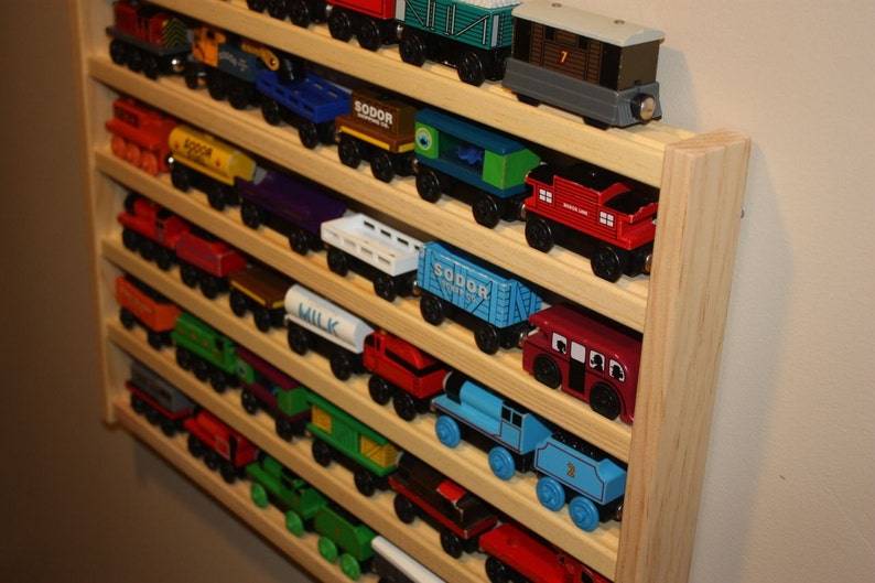 Train Rack Basic Thomas the Tank Wooden Train Display and Storage Wall Rack image 4