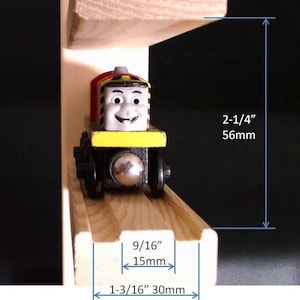 Train Rack Basic Thomas the Tank Wooden Train Display and Storage Wall Rack image 5