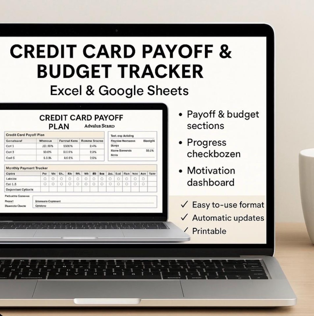 Credit Card Payoff and Budget Tracker Spreadsheet Google Sheets ...