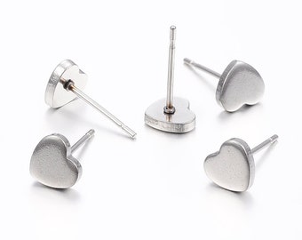 Heart Stainless Steel Studs