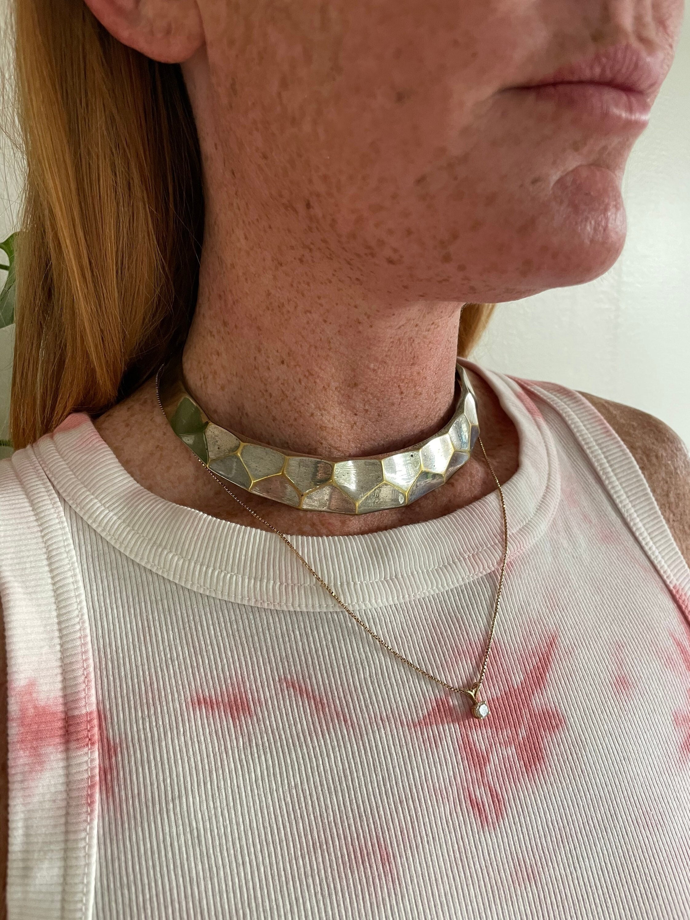 Vintage Silver and Brass Choker With 
