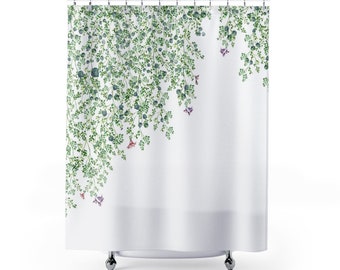 Green Shower Curtain Etsy