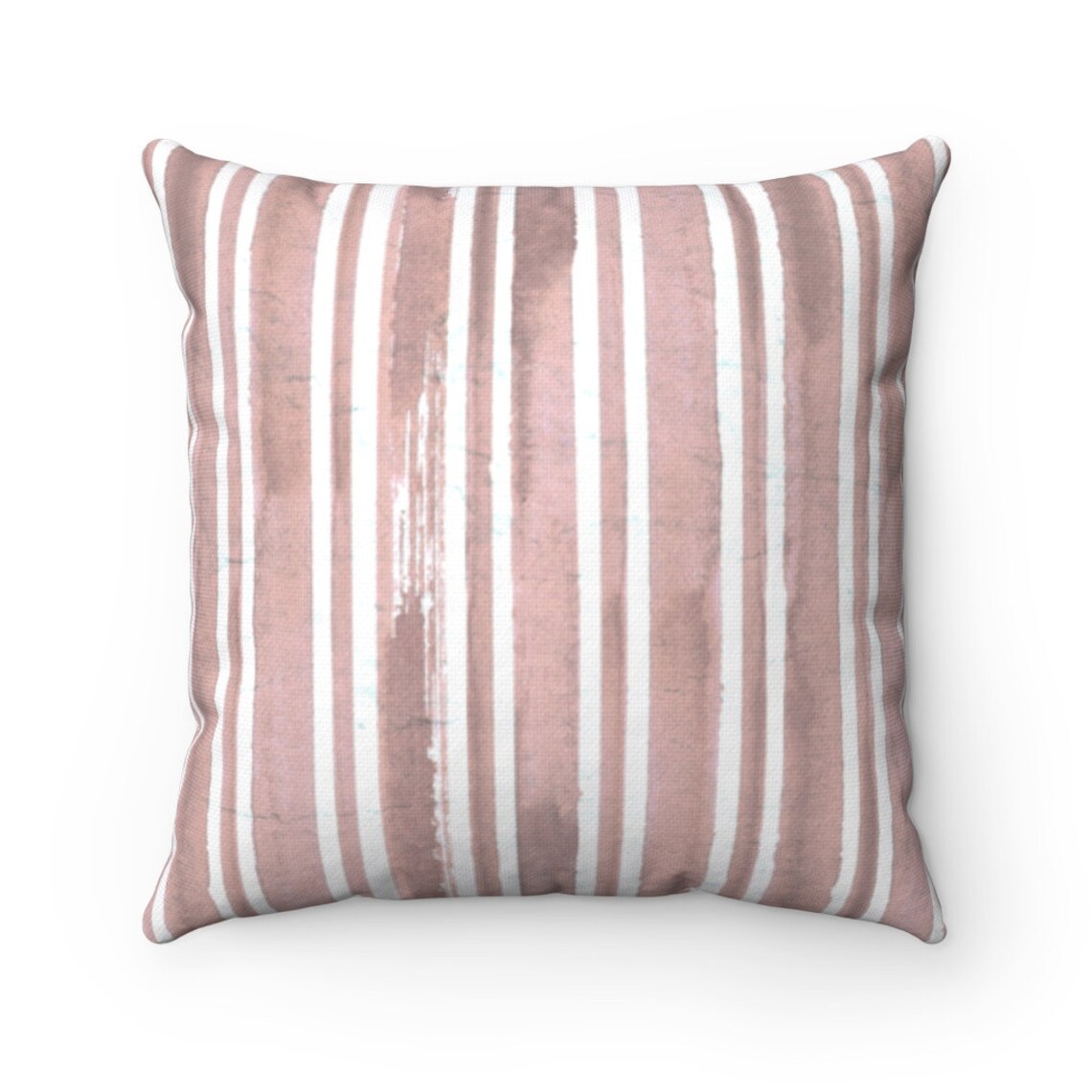 Blush Pink Striped Pillow, Pink Pillow Cover, Striped Pillow Case