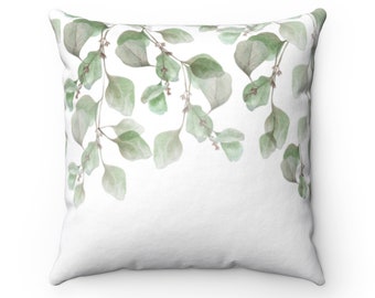 Indoor Farmhouse Pillow, Decorative Home Decor green, Throw Pillow Green, Farmhouse Green Pillow, Green Leaf Pillow, Minimalist Pillow