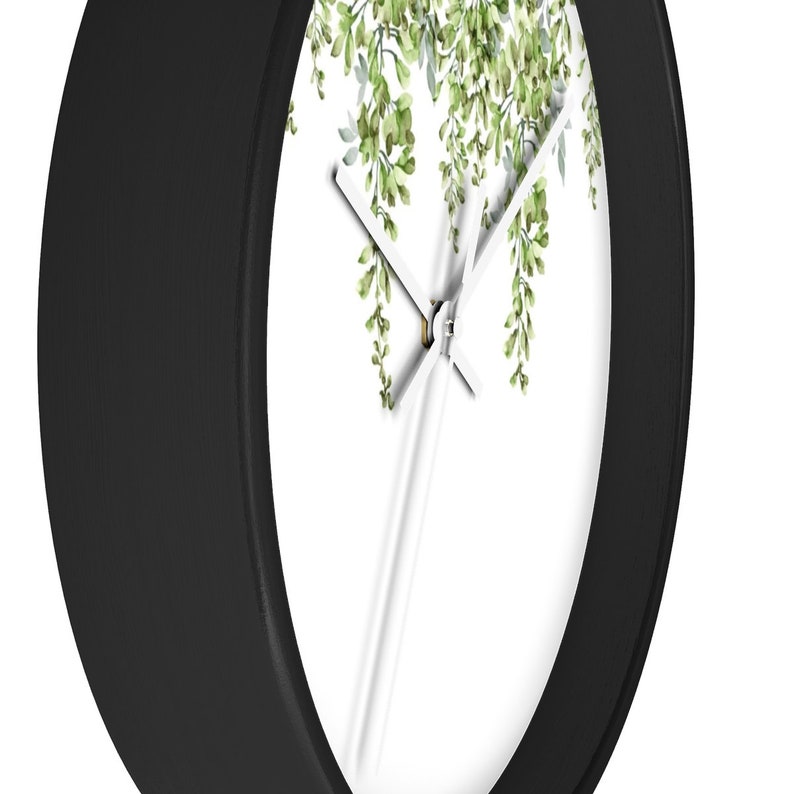 Nature Wall Clock Farmhouse Clock Minimalist Decor Leaves Etsy