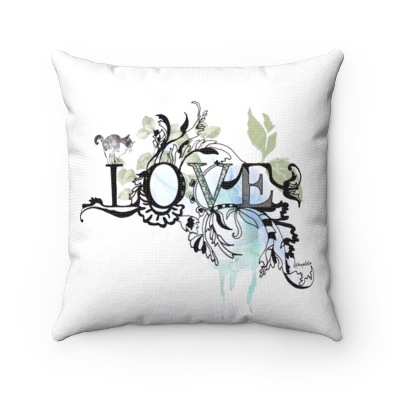 Love Pillow Cover Pillow for Decor Love Throw Pillow Double Etsy