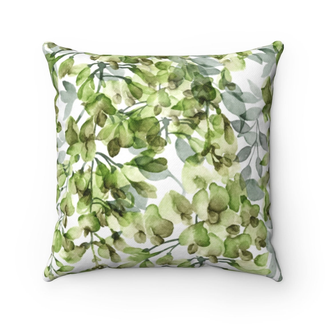 Green Leaf Pillow, Decorative Pillow Cover, Green Pillow Case, Leaf