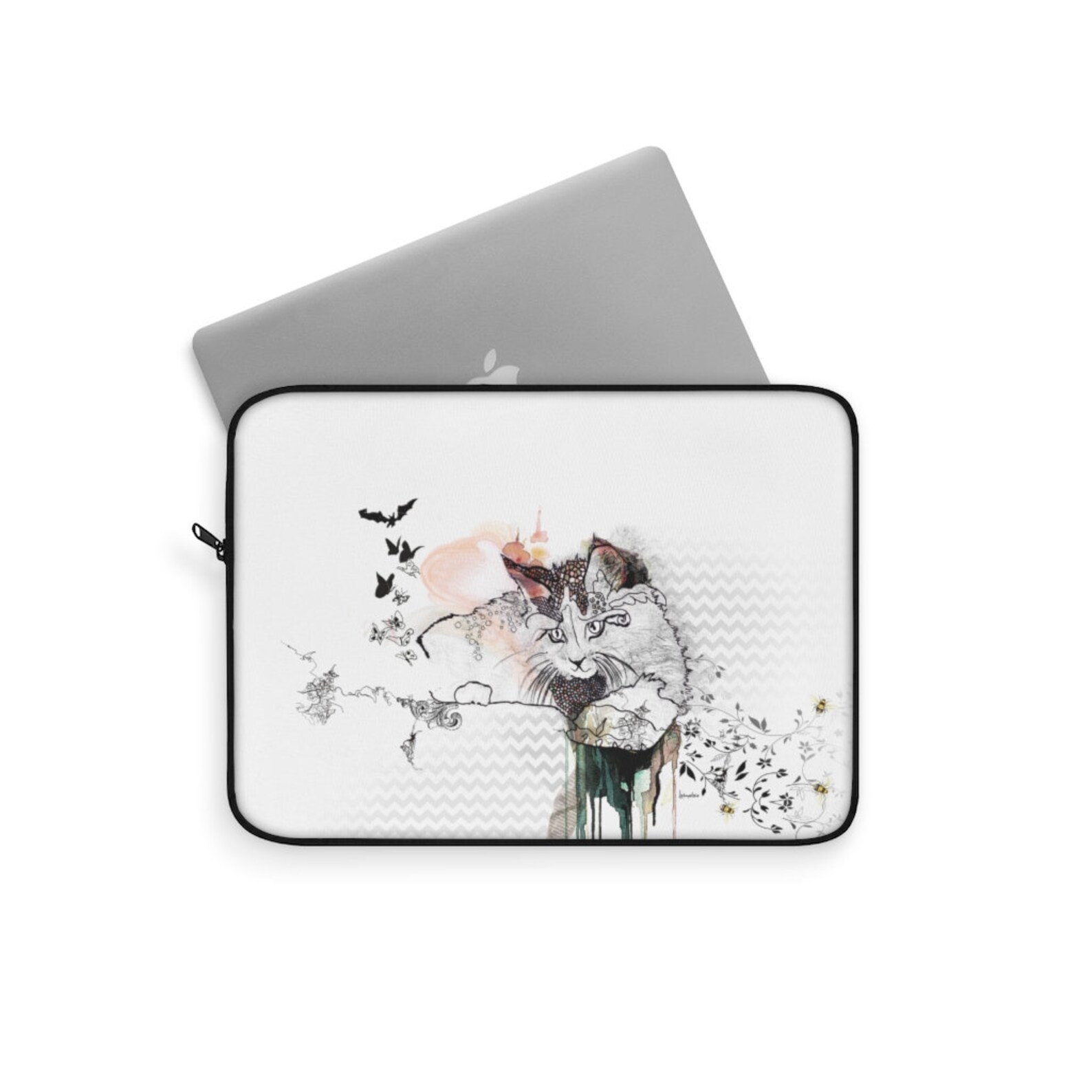 Cat Laptop Sleeve, Cat Lover Gift, Laptop Case 13, Laptop Sleeve 15