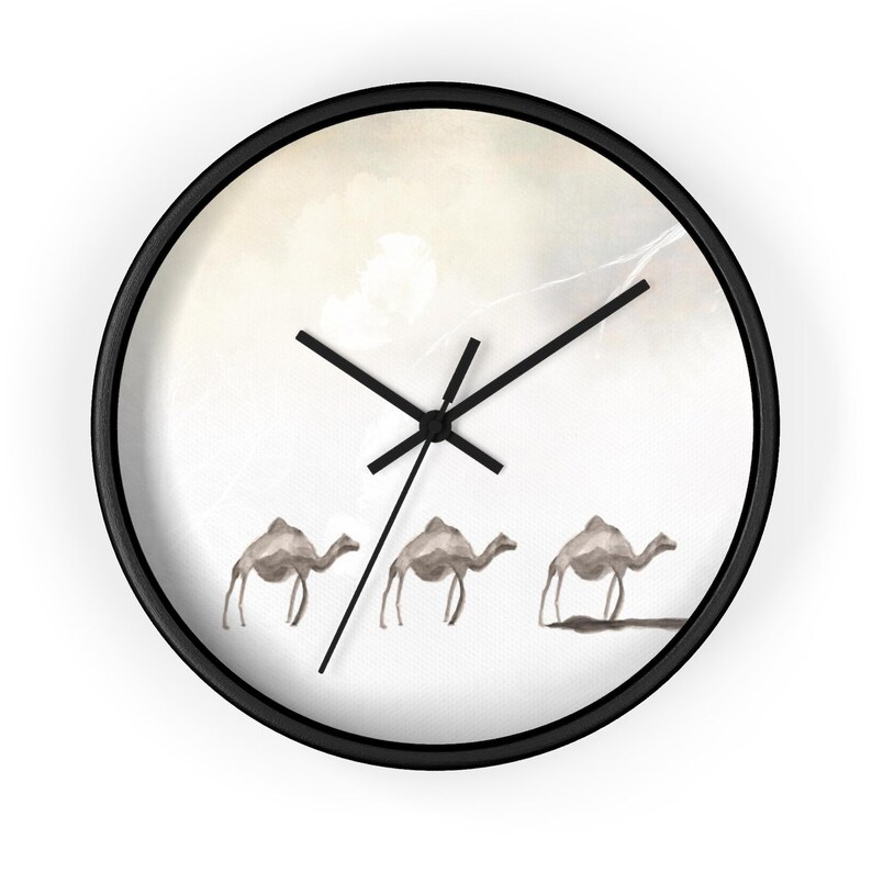 Boho Wall Clock Wood Clock Office Wall Clock Boho Wall Etsy