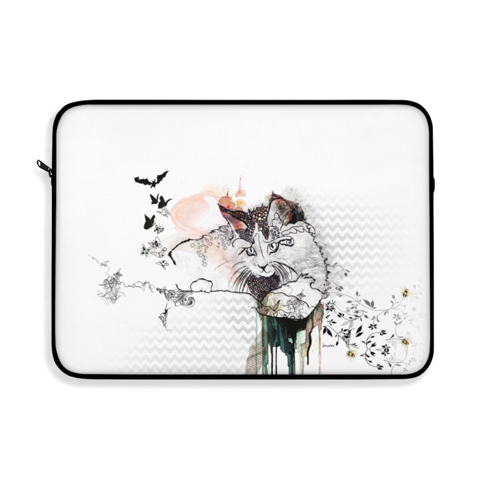 Cat Laptop Sleeve, Cat Lover Gift, Laptop Case 13, Laptop Sleeve 15