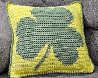 Shamrock Pillow.  12" by 12". 100% cotton cover.