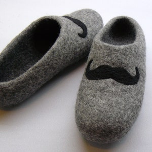 Felted slippers. Ecological wool slippers. Hand-made home shoes
