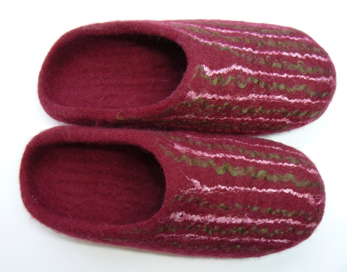 Felted Slippers. Ecological Wool Slippers. Handmade Home Etsy