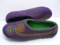 Wool felted slippers. Handmade felted slippers for women. product logo