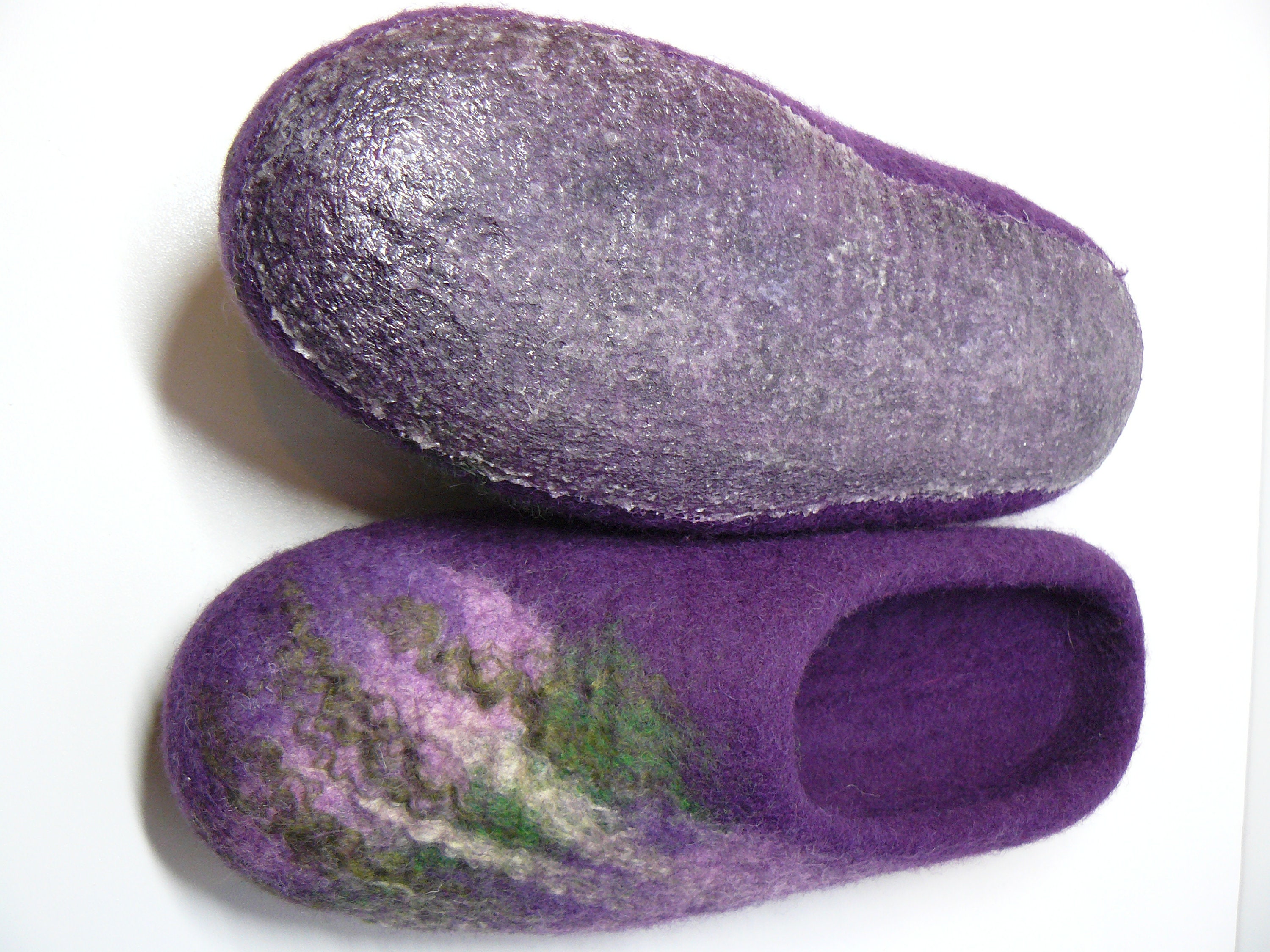 Felted Slippers. Ecological Wool Slippers. Hand-made Home - Etsy