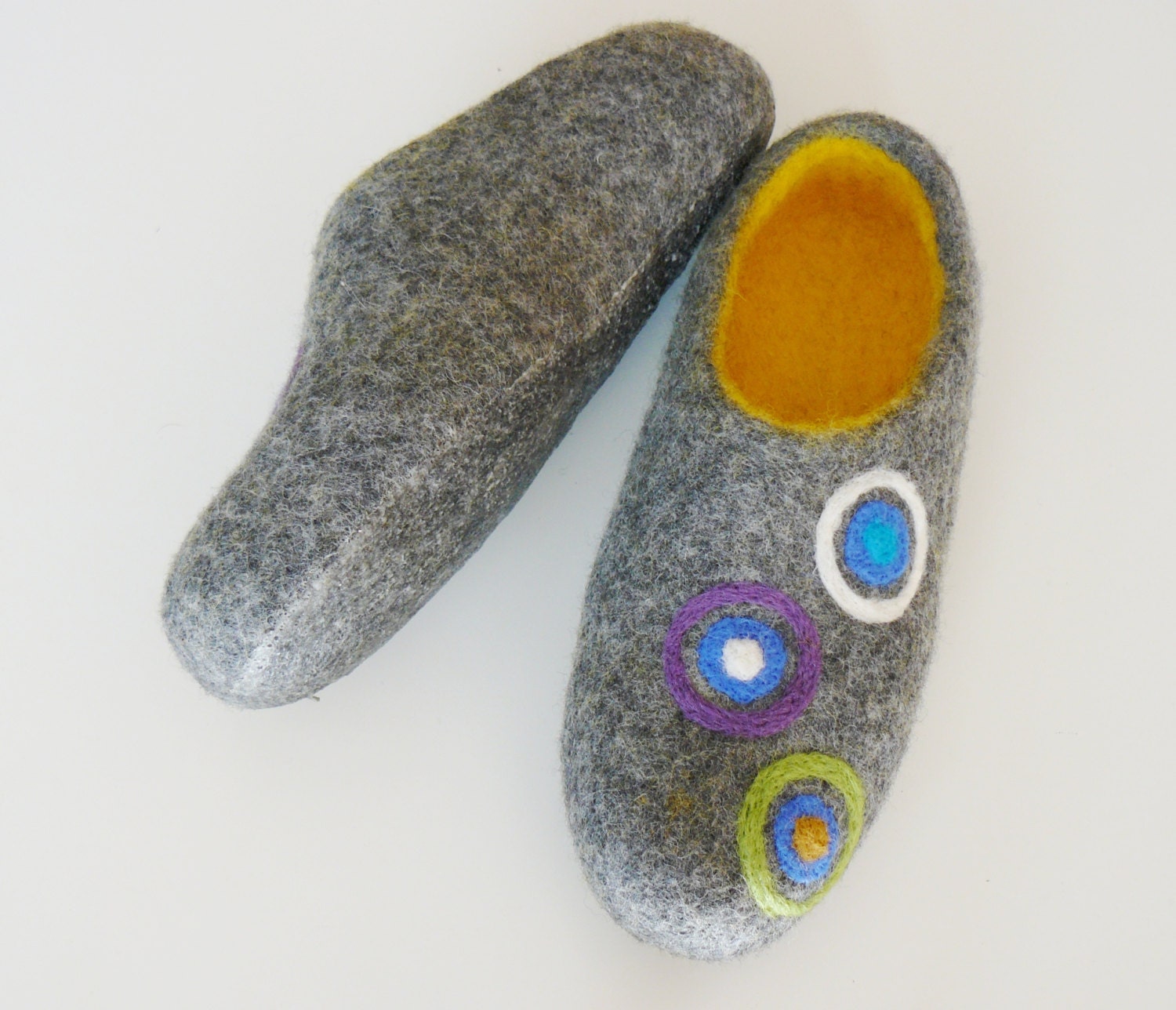 Wool Felted Slippers. Ecological Wool Slippers. Hand-made Home - Etsy