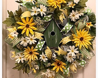 Summer Mesh Wreath Etsy