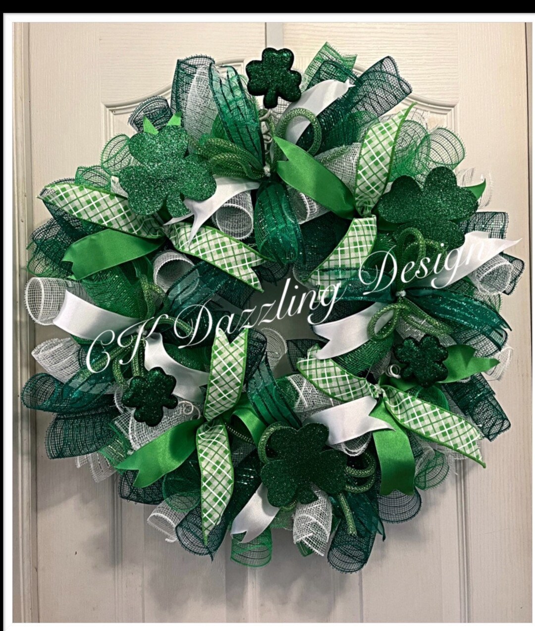 st pattys day mesh wreath
