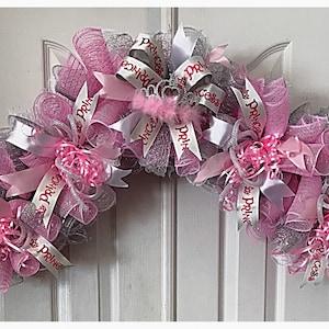 36" Princess Deco Mesh Swag/Little girls princess arrangement/Princess crown arrangement/Princess arrangement