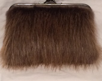 Genuine Beaver Fur Clutch Purse