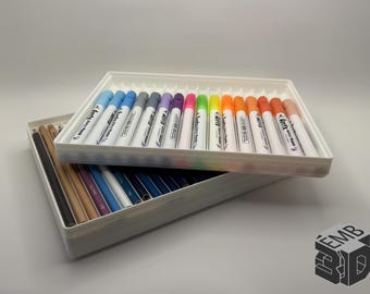 Stackable Marker Tray: Holds 16, Organizer - Interchangeable with my colored pencil trays