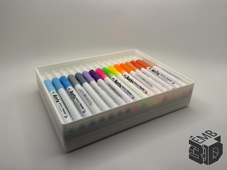 Stackable Colored Pencil Tray: Holds 26, Organizer - Interchangeable with my Marker trays - Made to Order image 6