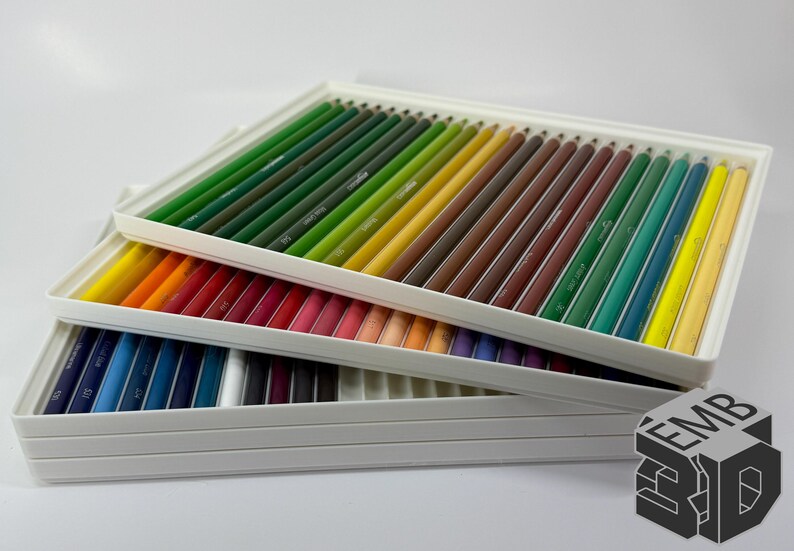 Stackable Colored Pencil Tray: Holds 26, Organizer - Interchangeable ...