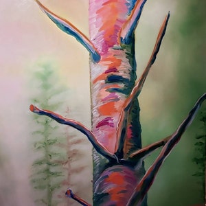 Red Tree, oil painting