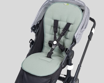 Seat cover stroller with terry cloth, buggy seat cover, summer, dear from Priebes, terry cloth cover, terry cloth, insert, MIA, waffle green