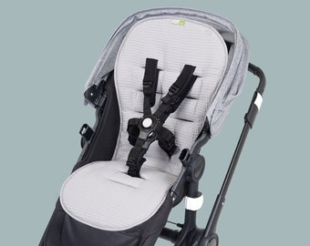 2-seitige Funktionssitzauflage für Kinderwagen mit Waffel, Buggy Sitzauflage, Sommer, Liebes von Priebes, Bezug, Einlage, MIA COOLAIR waffel