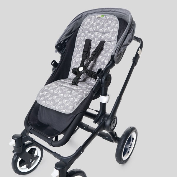 Sitzauflage Kinderwagen, Buggy Sitzauflage, Sommer, Liebes von Priebes, Bezug, Funktionssitzauflage, Einlage, Auflage, SISSI, ginko platin