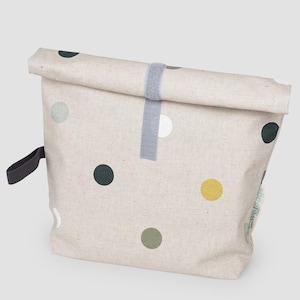 ROLLUP WETBAGS®, Liebes von Priebes, WETBAG, Windeltasche, Wechselkleidung Beutel, Nasstasche, wasserabweisend, confetti grün
