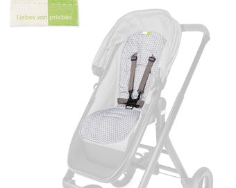 Seat cover stroller, buggy seat cover, summer, dear from Priebes, terry cloth cover, terry cloth, insert, narrow, MEIKE, prisma gray