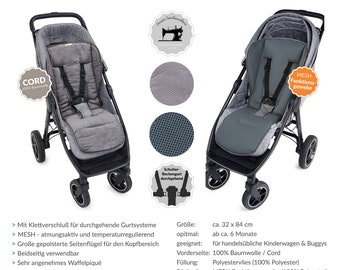 COOLAIR Sitzauflage Kinderwagen mit Waffel, Buggy Sitzauflage, Sommer, Liebes von Priebes, Bezug, Funktionssitzauflage, Einlage, KONRAD