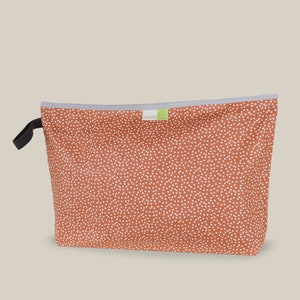 WETBAGS®,  Liebes von Priebes WETBAG, Windeltasche, Wickeltasche, Wechselkleidung Beutel, Nasstasche, wasserabweisend, mini dots terracotta