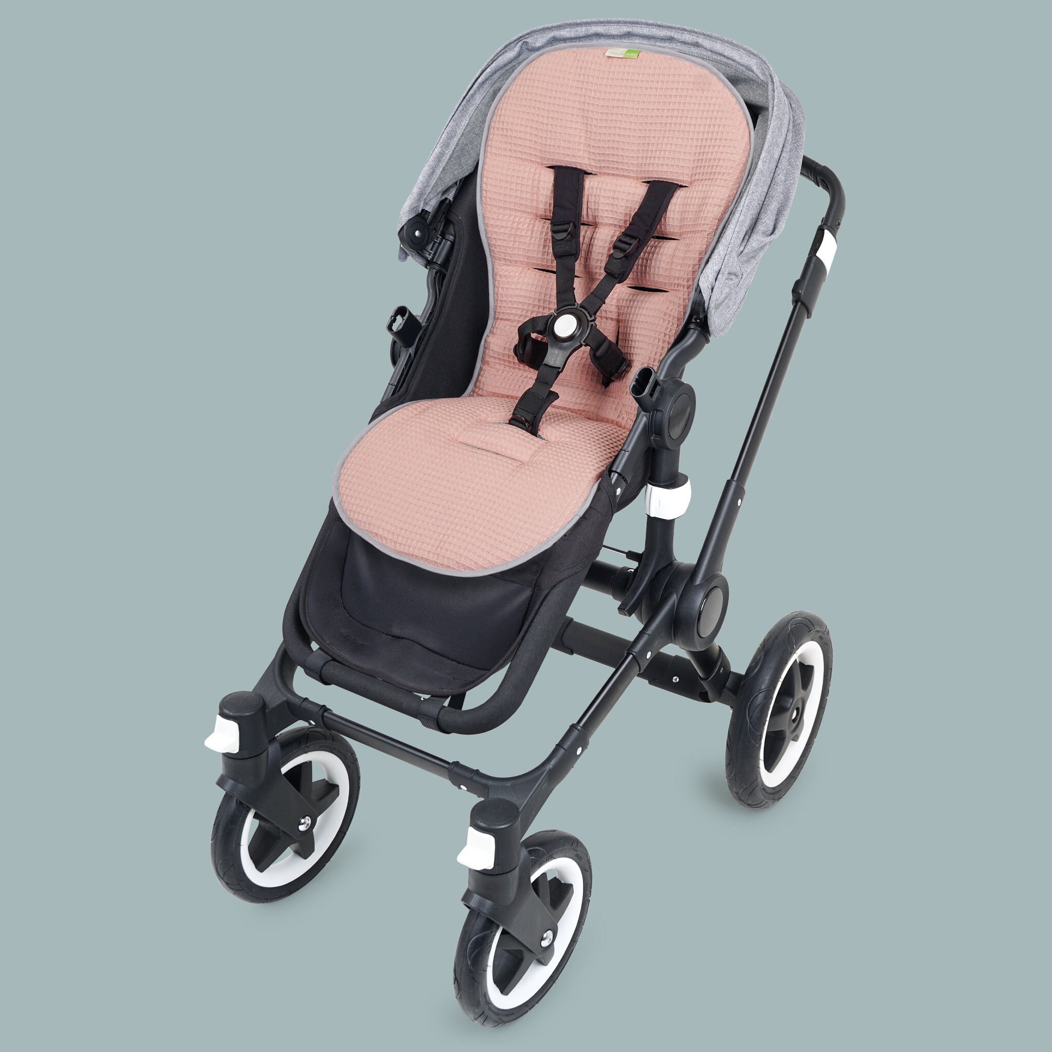 Seat cover stroller with terry cloth, buggy seat cover, summer, love from Priebes, terry cloth cover, terry cloth, insert, MIA, waffle rosè