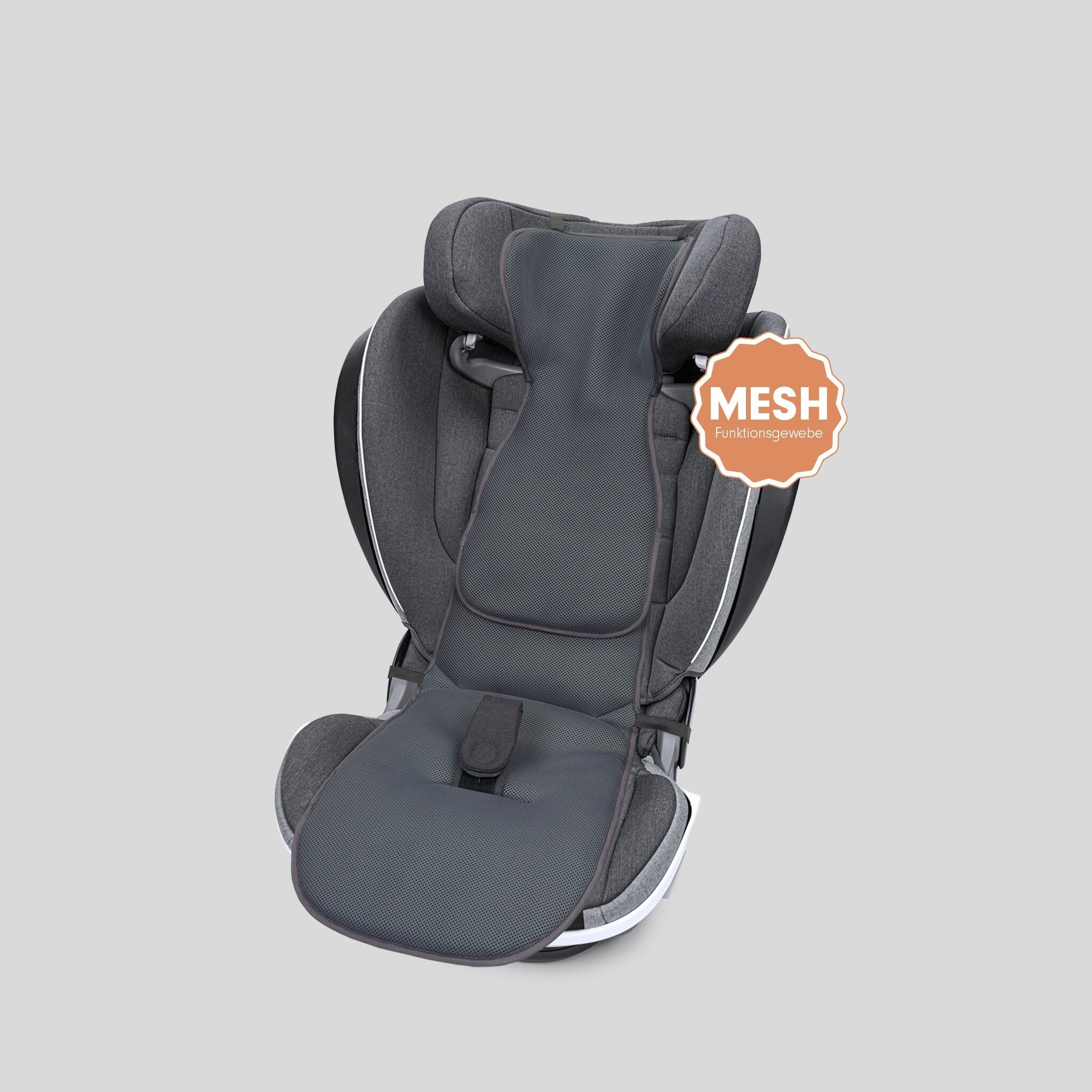 Seat cover for car seat, functional seat cover, replacement cover, reversible cover, car seat cover, 9 - 36 kg, COOLAIR 1-3, anthra / grey
