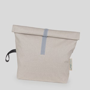 ROLLUP WETBAGS® M, Liebes von Priebes, WETBAG, Windeltasche, Wechselkleidung Beutel, Nasstasche, wasserabweisend, Canvas beige