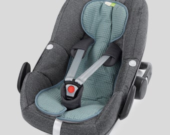 Sitzauflage für Autositz, Funktionssitzauflage, Baby, Kind, Ersatzbezug, Wendeauflage, Autositzauflage, Babyschale, COOLAIR 0, waffel, ocean