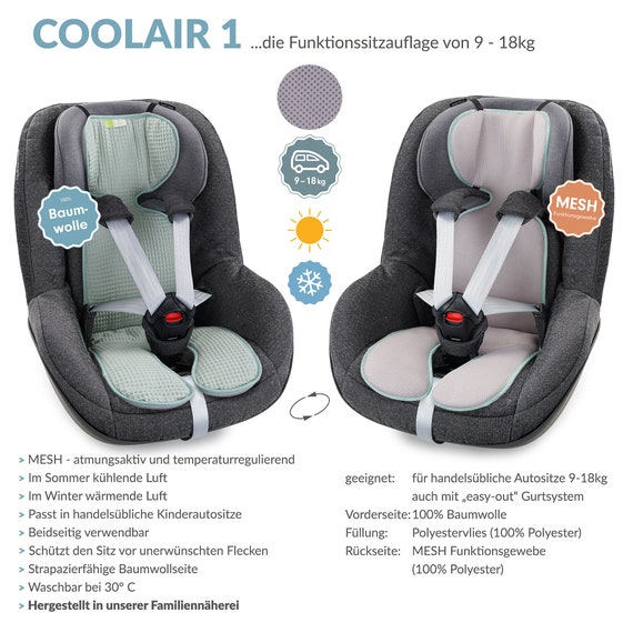 INFIVITA Sac De Transport Pour Siège Enfant Et Poussette - Sac D'avion En Tissu Oxford 600D Avec Couverture, Fenêtre D'identité, Coussin De Sol, 45 X 45 X 85 Cm, Orange