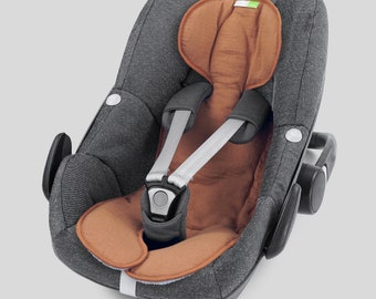 Musselin Sitzauflage für Autositz, Sitzauflage für Baby, maxi cosi, Wendebezug, Sitzbezug, Schonbezug, Liebes von Priebes, LOLA, musselin