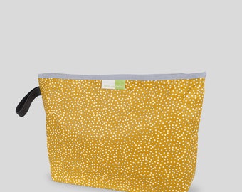 WETBAGS®, M, Liebes von Priebes WETBAG, Windeltasche, Wickeltasche, Wechselkleidung Beutel, Nasstasche, wasserabweisend, mini dots ocre M